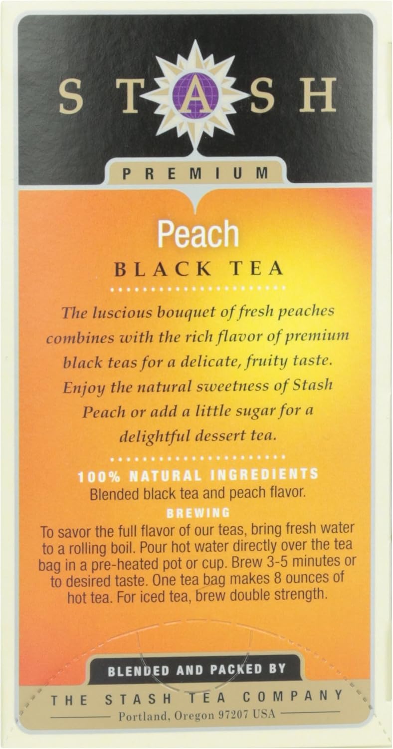 Stash Peach Black Tea - 20 Tea Bags - Image 3
